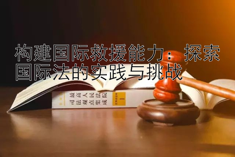 构建国际救援能力：探索国际法的实践与挑战