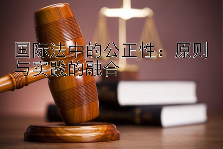 国际法中的公正性：原则与实践的融合