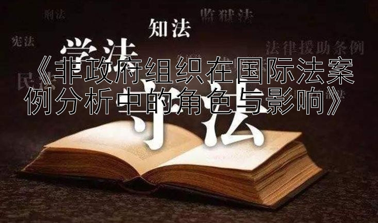 《非政府组织在国际法案例分析中的角色与影响》