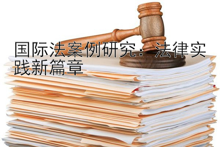 国际法案例研究：法律实践新篇章