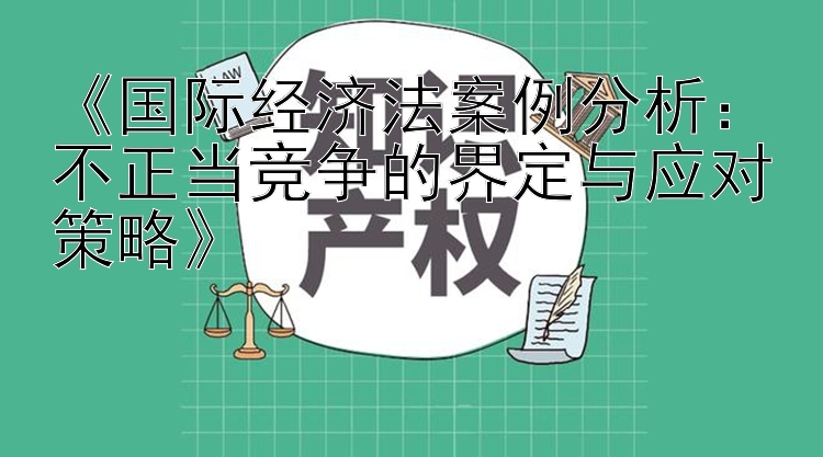 《国际经济法案例分析：不正当竞争的界定与应对策略》