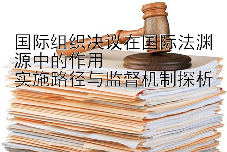 国际组织决议在国际法渊源中的作用  
实施路径与监督机制探析