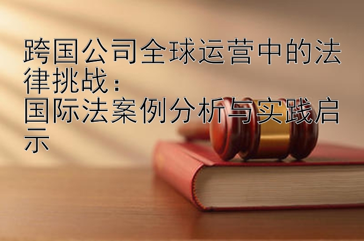 跨国公司全球运营中的法律挑战：  
国际法案例分析与实践启示