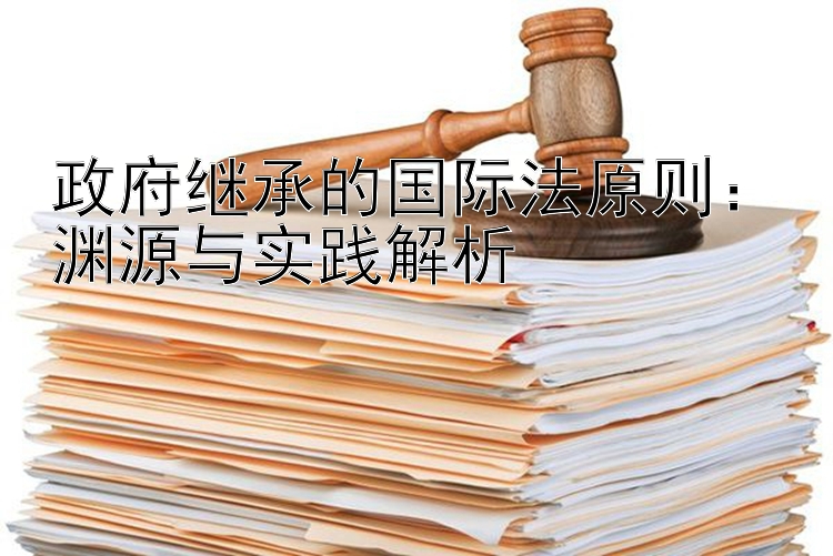 政府继承的国际法原则：渊源与实践解析