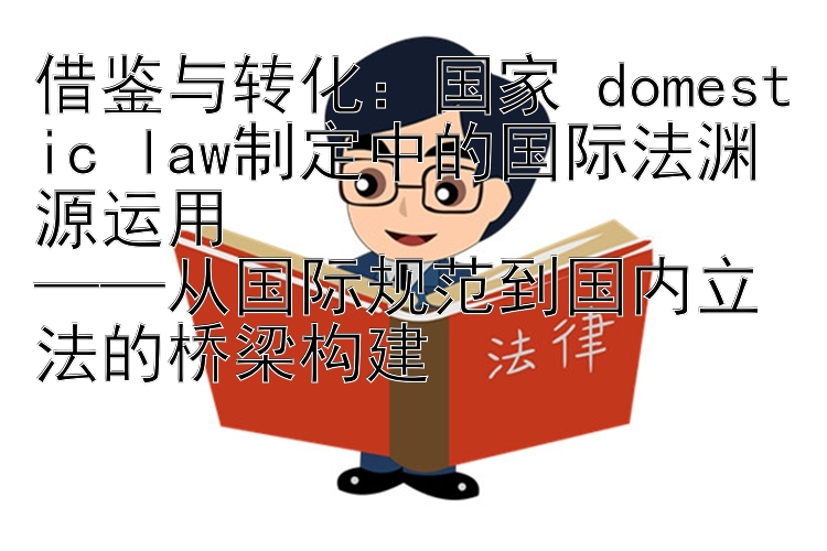 借鉴与转化：国家 domestic law制定中的国际法渊源运用  
——从国际规范到国内立法的桥梁构建