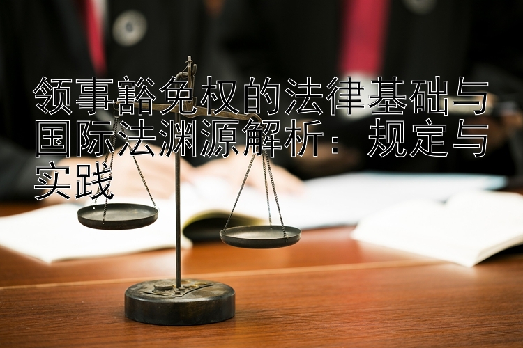 领事豁免权的法律基础与国际法渊源解析：规定与实践