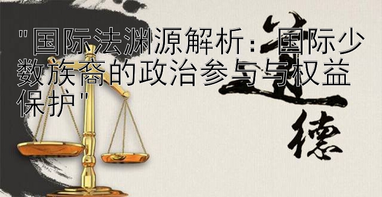 国际法渊源解析：国际少数族裔的政治参与与权益保护