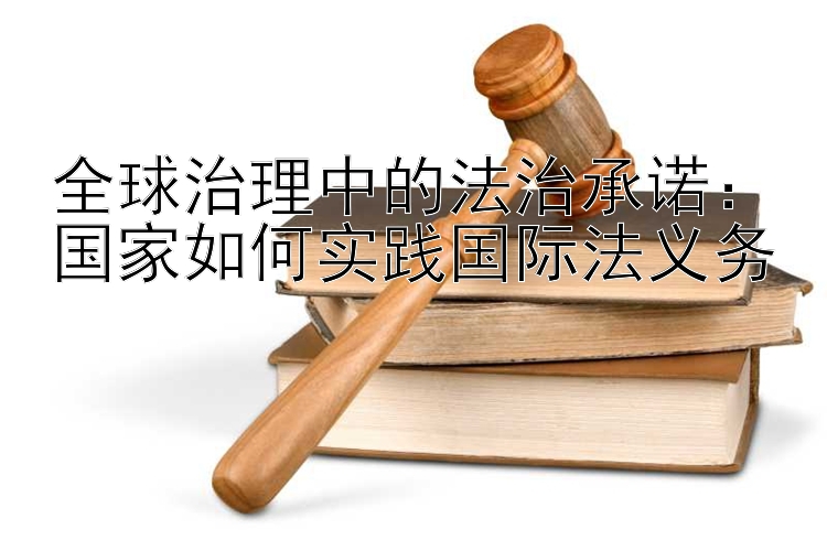 全球治理中的法治承诺：国家如何实践国际法义务