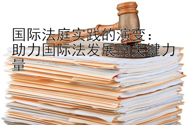 国际法庭实践的演变：  
助力国际法发展的关键力量