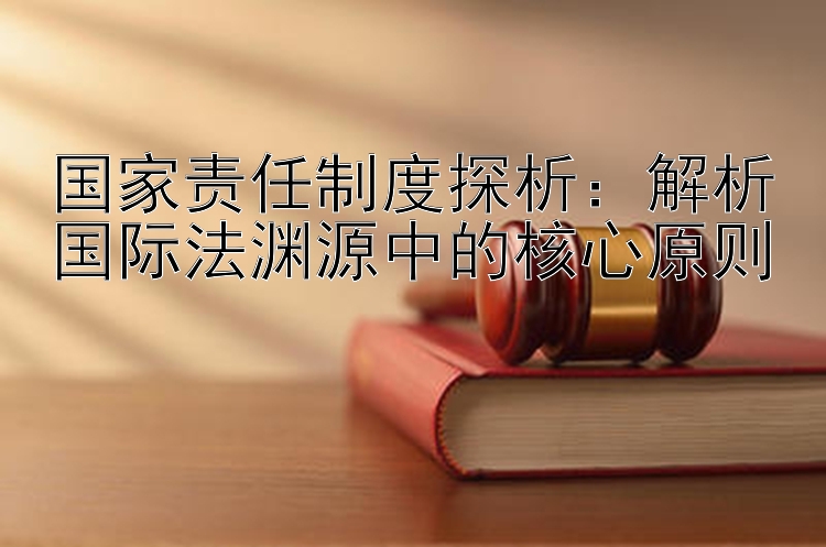 国家责任制度探析：解析国际法渊源中的核心原则