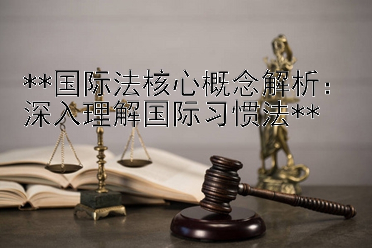 **国际法核心概念解析：深入理解国际习惯法**