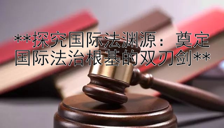 **探究国际法渊源：奠定国际法治根基的双刃剑**